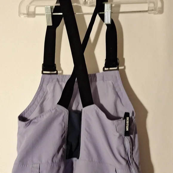 Girls Bib Waterproof Insulated 10 lavender Snowsuit Overalls Burton - Picture 5 of 8